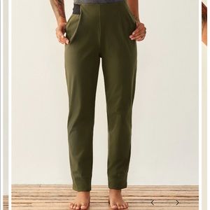 Aday Turn It Up Pants in Moss Green
